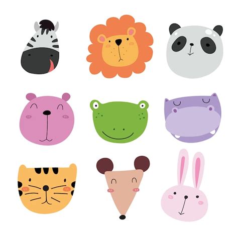 Free Vector | Cute animal icons collection