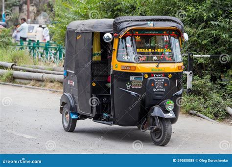 Auto Rickshaw Taxi on a Road in Srinagar, Kashmir, India. Editorial Stock Photo - Image of ...