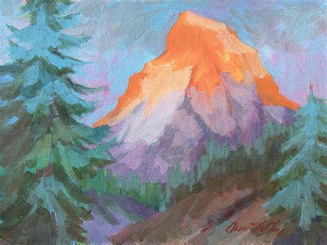 Matterhorn Sunrise Painting by Diane McClary - Pixels