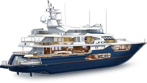 Luxury Yacht Cutaway | James Provost - Technical Illustrator