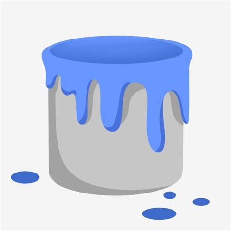 White Paint Bucket Clipart PNG Images, Blue Paint White Paint Bucket Water Droplet Paint Paint ...