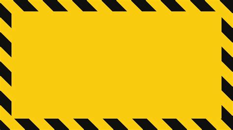 Warning frame with yellow and black diagonal stripes. Rectangle warn ...