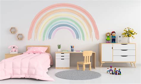 Rainbow Decal Wall Decor Baby Bedroom Decor Rainbow Wall Art Rainbow ...