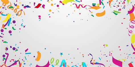 Confetti and colorful ribbons. Celebration background template 1929447 Vector Art at Vecteezy