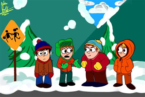 South Park fan art thing - been binging the show and felt like drawing the guys! : r/southpark