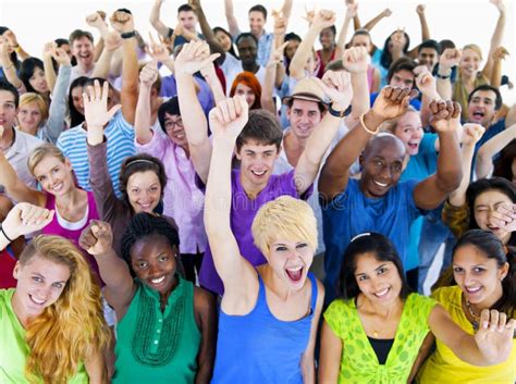 Large Group Of People Celebrating Stock Image - Image: 37284021