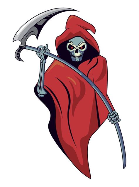 red grim reaper creature 10460100 Vector Art at Vecteezy