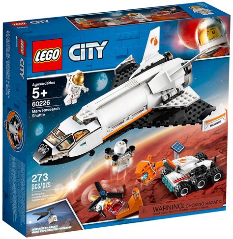 LEGO City 60226 pas cher, La navette spatiale | Lego city space, Lego city, Lego mars