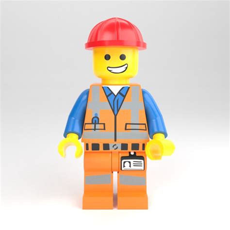 Lego minifigure construction worker 3D model - TurboSquid 1379479