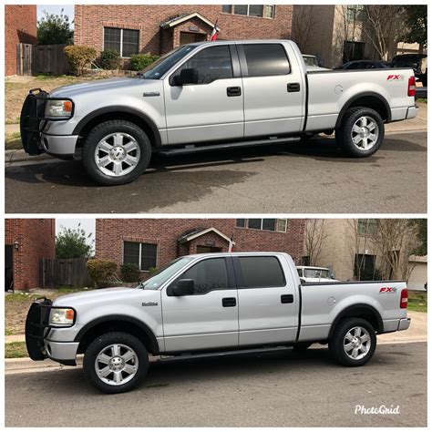 Before and after 2” leveling kit : f150