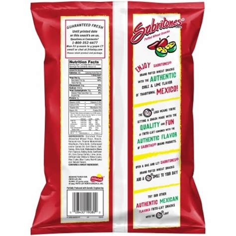 Sabritones Chile and Lime Puffed Wheat Snacks, 4.25 oz - Kroger