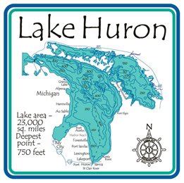 Amazon.com : Lake Huron 3D Laser Carved Depth Map - Great - GL 24 inch x 30 inch : Wall Maps ...