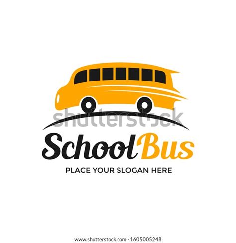 School Bus Vector Logo Template Cartoon Stock Vector (Royalty Free ...