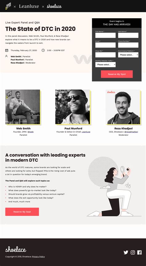 8 Event landing page examples that drive interest and ticket sales