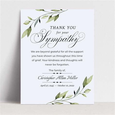 Sympathy Acknowledgement Cards Funeral Thank You And, 46% OFF