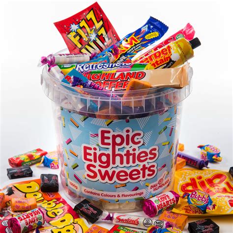 Epic Eighties Sweets - 1980s Decade Sweet Bucket Sweet Hamper | Retro Sweets and Hampers from a ...