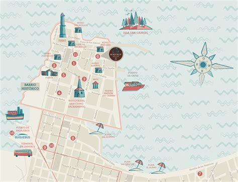 Colonia del Sacramento. Mapa-Guía :: Behance