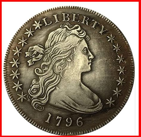 Rare Antique USA United States 1796 Liberty Silver Color Dollar Coin ...