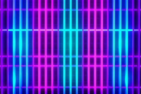 Premium AI Image | A wall of neon lights in a building that has a neon sign that says " light