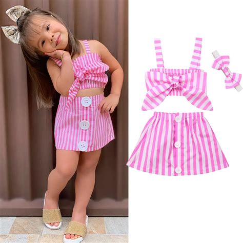 0 3Y New Summer Newborn Baby Girl Cute Pink Clothes 2PCS Cotton ...