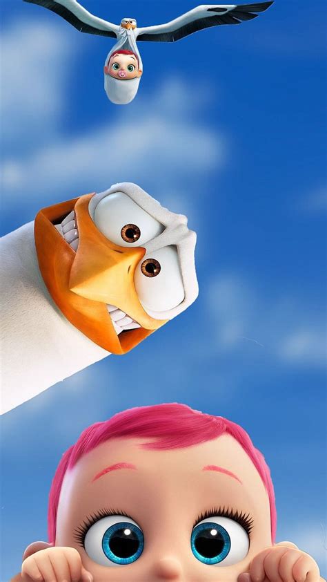 1080x1920 Storks - Tap to see more cute cartoon wallpapers! - @mobil… | Wallpapers bonitos ...