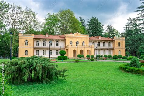 museum building next to the Dadiani palace in a park in Zugdidi. Stock Photo | Adobe Stock