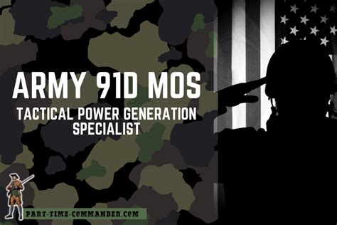 Army 91D MOS: Tactical Power Generation Specialist