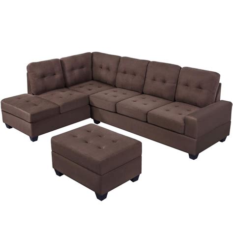 Chocolate Brown Sectional Sofa | Baci Living Room