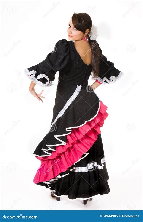 Flamenco pose stock image. Image of hispanic, costume - 4944905