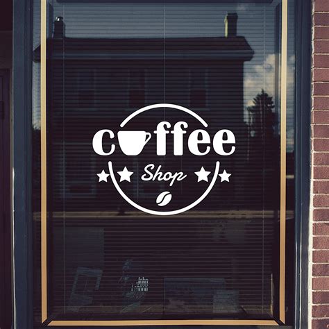 Coffee Shop Window Sign Vinyl Graphics Sticker Shop Cafe Coffee Shop Restaurant | StickerDeen