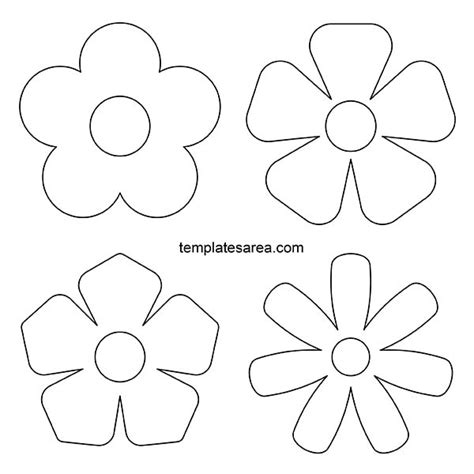 Flower Patterns To Cut Out For Kids