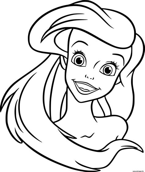 Coloriage Princesse Ariel La Petite Sirene Dessin Princesse à imprimer