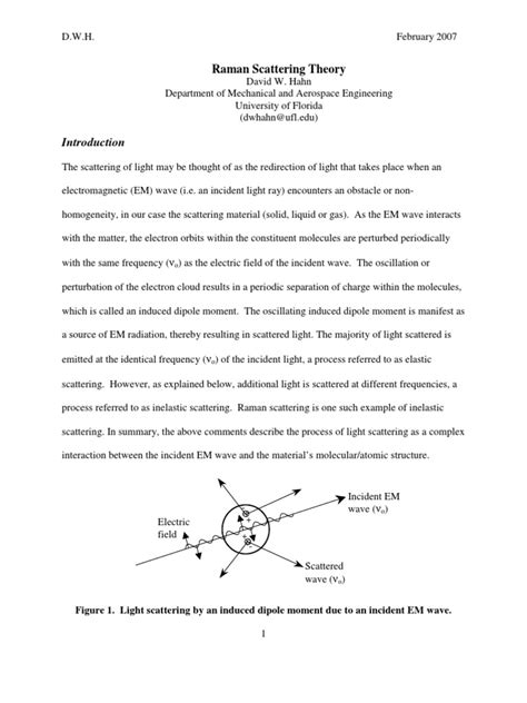 Raman Scattering Theory | PDF | Raman Spectroscopy | Energy Level