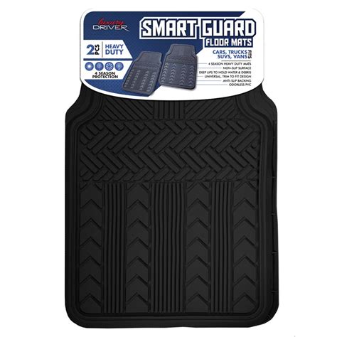 Heavy Duty 2 Piece Winter All Weather Car Mat - Black | Superior Auto Extras