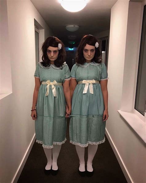 The Grady Twins from The Shining. Halloween costume. Cora and I, 2017 Come pla… | Twin halloween ...