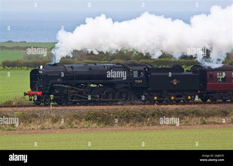 British Railways Standard Class 9F Steam locomotive Black Prince 92203, on the North Norfolk ...