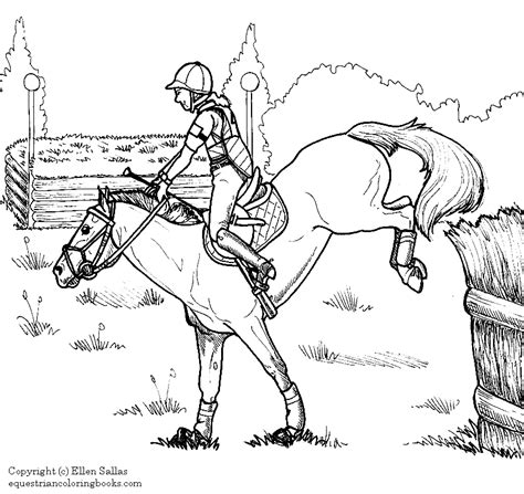 Horse And Rider Coloring Page - Free Printable Coloring Pages