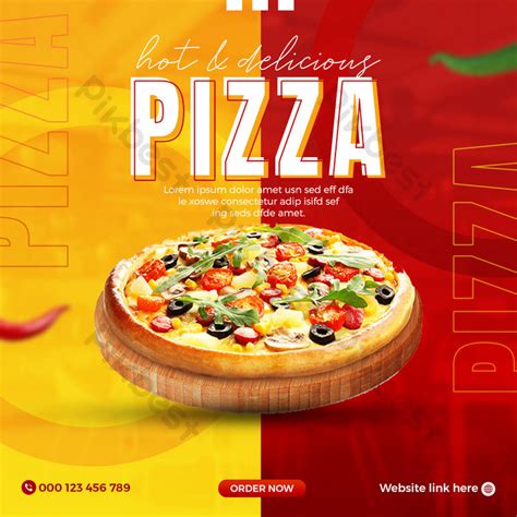 Pizza Social Media Post Template Food Menu Media Post | PSD Free ...