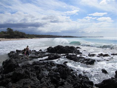 Surfing Hapuna Beach Kailua Kona Hawaii USA