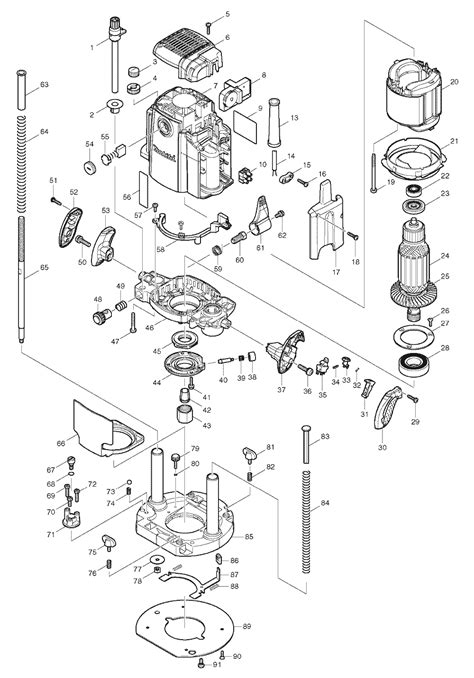 Makita RP2301FC Parts List | Makita RP2301FC Repair Parts | OEM Parts with Schematic Diagram