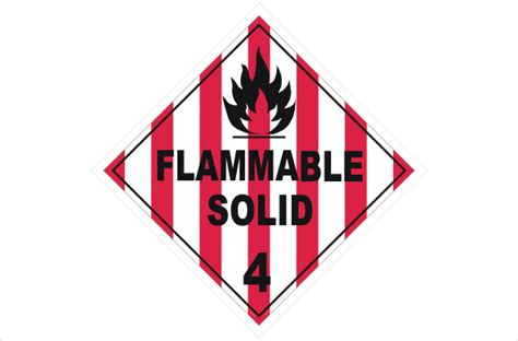 Class 4 Flammable Solids label H1515 - National Safety Signs