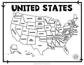 United States Map Quiz & Worksheet: USA Map Test w/ Practice Sheet (US Map Quiz)