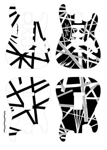 frankenstrat template Actual Size Image