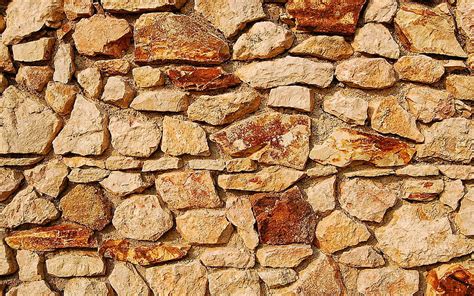 Brown stone wall, decorative rock, brown brickwall, stone textures ...