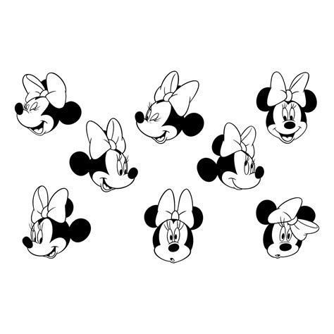 Minnie Mouse Logo Black and White (2) – Brands Logos