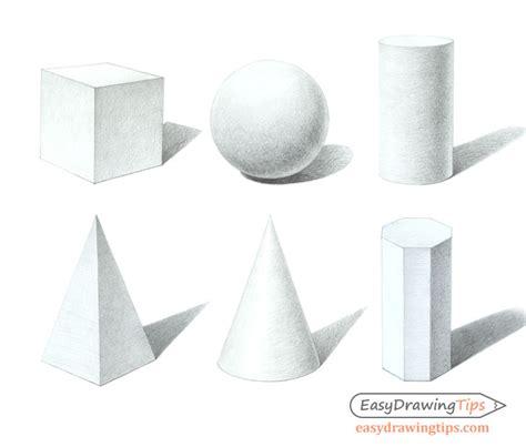 How to Shade Basic 3D Shapes Tutorial - EasyDrawingTips