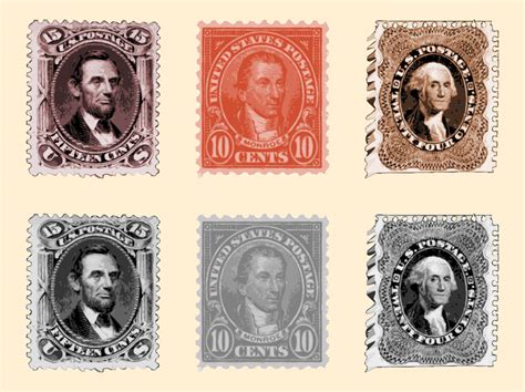 Vintage Postage Stamps Vector Art & Graphics | freevector.com