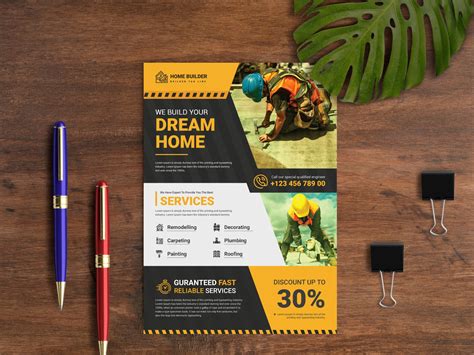 Construction Flyer Design by Md Ariful Islam Arif on Dribbble