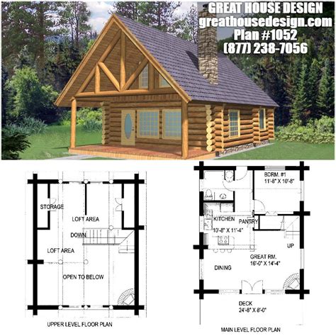 Home Plan: 001-1052 | Home Plan - Great House Design | Bungalow house plans, Cabin house plans ...