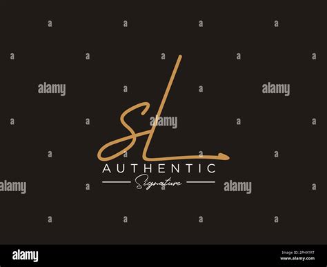 Letter SL Signature Logo Template Vector Stock Vector Image & Art - Alamy